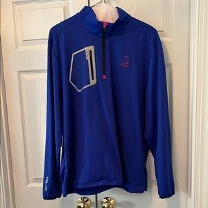 RLX Pinehurst Blue Men's 1/4 zip pullover